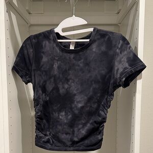 Lululemon Align Black Tie-Dye Short Sleeve Cropped Tee
